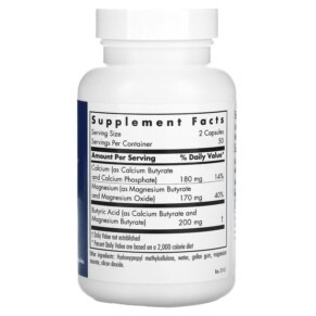 Thành phần vi chất của Allergy Research Group ButyrEn 100 Delayed-Release Vegetarian Capsules 713947702202