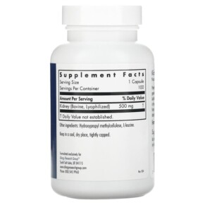 Thành phần vi chất của Allergy Research Group Kidney Beef Natural Glandular 100 Vegicaps 713947728004