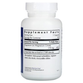 Thành phần vi chất của Allergy Research Group Magnesium Citrate 90 Vegetarian Capsules 713947702400