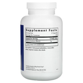 Thành phần vi chất của Allergy Research Group Mastica Chios Gum Mastic 240 Vegetarian Capsules 713947773707