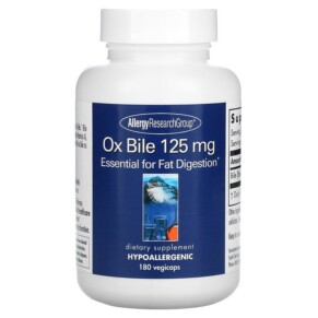 Thực phẩm chức năng Allergy Research Group Ox Bile 125 mg 180 Vegicaps 713947763708