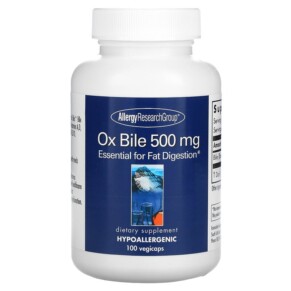Thực phẩm chức năng Allergy Research Group Ox Bile 500 mg 100 Vegicaps 713947708501
