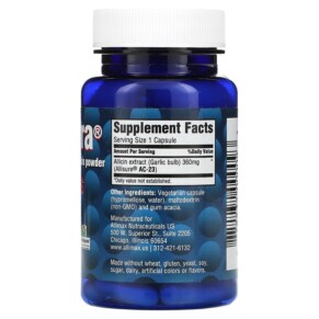 Thành phần vi chất của Allimax AlliUltra Capsules 360 mg 30 Capsules 872232000093