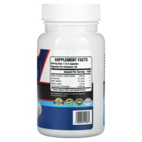Thành phần vi chất của Allimax Diabalife Allicin 500 mg 30 Vegetarian Capsules 7426968122081