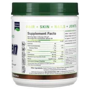 Thành phần vi chất của ALLMAX Collagen with Biotin & Vitamin C Chocolate 15.5 oz (440 g) 665553229737