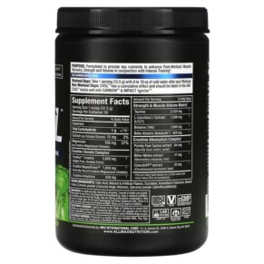 Thành phần vi chất của ALLMAX CVOL Post Coconut Lime Mojito 13.2 oz (375 g) 665553224862