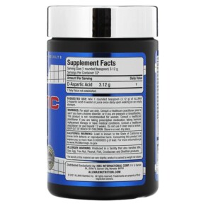 Thành phần vi chất của ALLMAX D-Aspartic Acid 3.53 oz (100 g) 665553202112