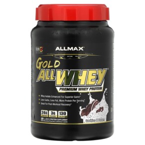 Thực phẩm chức năng ALLMAX Gold AllWhey 100% Premium Whey Protein Cookies & Cream 32 oz (907 g) 665553224985