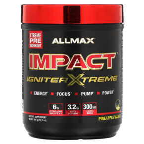 Thực phẩm chức năng ALLMAX IMPACT Igniter Xtreme Pre-Workout Pineapple Mango 12.7 oz (360 g) 665553229331