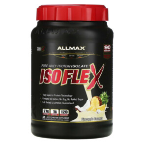 Thực phẩm chức năng ALLMAX Isoflex Pure Whey Protein Isolate (WPI Ion-Charged Particle Filtration) Pineapple Coconut 2 lbs (907 g) 665553224923