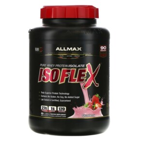 Thực phẩm chức năng ALLMAX Isoflex Pure Whey Protein Isolate (WPI Ion-Charged Particle Filtration) Strawberry 5 lbs. (2.27 kg) 665553121352