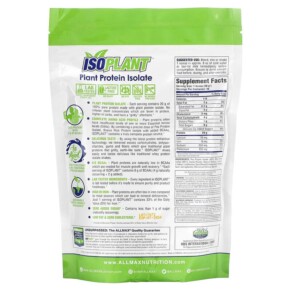 Thành phần vi chất của ALLMAX Isoplant Plant Protein Isolate Chocolate 10.6 oz (300 g) 665553229591