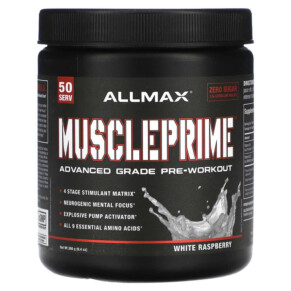 Thực phẩm chức năng ALLMAX Muscle Prime Advanced Grade Pre-Workout White Raspberry 9.4 oz (266 g) 665553224022