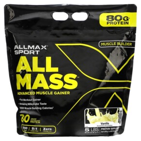Thực phẩm chức năng ALLMAX Sport All Mass Advanced Muscle Gainer Vanilla 5 lbs 2.27 kg (80 oz) 665553229270