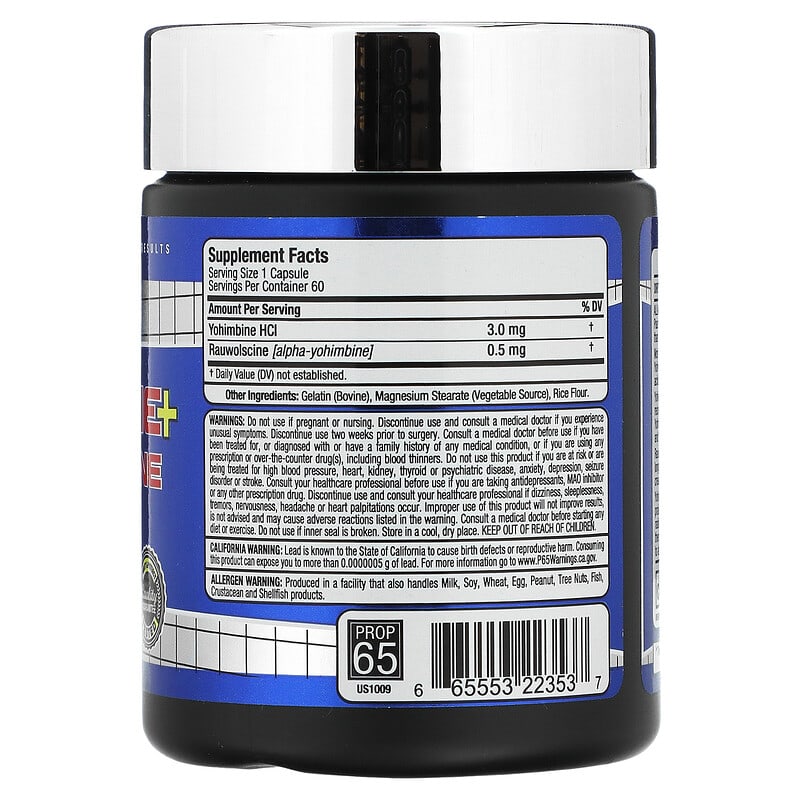 ALLMAX Yohimbine + Rauwolscine 60 Capsules 2 Thành phần vi chất của ALLMAX Yohimbine + Rauwolscine 60 Capsules 665553223537
