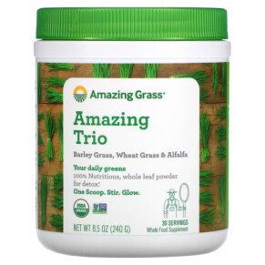 Thực phẩm chức năng Amazing Grass Amazing Trio Barley Grass Wheat Grass & Alfalfa 8.5 oz (240 g) 829835000753