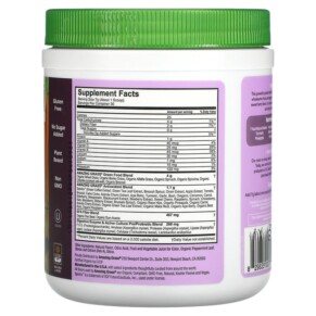 Thành phần vi chất của Amazing Grass Green Blend Antioxidant Sweet Berry 7.4 oz (210 g) 829835000791