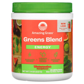 Thực phẩm chức năng Amazing Grass Green Blend Energy Watermelon 7.4 oz (210 g) 829835001668