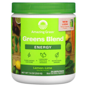 Thực phẩm chức năng Amazing Grass Greens Blend Energy Lemon Lime 7.4 oz (210 g) 829835000425