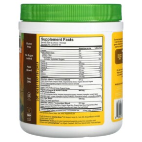Thành phần vi chất của Amazing Grass Greens Blend Superfood Chocolate 8.5 oz (240 g) 829835933006