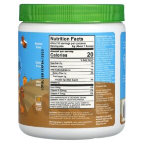 Thành phần vi chất của Amazing Grass Kidz Superfood Outrageous Chocolate 6.35 oz (180 g) 829835543731