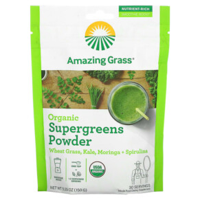 Thực phẩm chức năng Amazing Grass Organic Supergreens Powder 5.29 oz (150 g) 829835006489