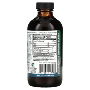 Thành phần vi chất của Amazing Herbs Black Seed Oil Blend with Pure Cold-Pressed Pumpkin Seed Oil 8 fl oz (240 ml) 665231140088