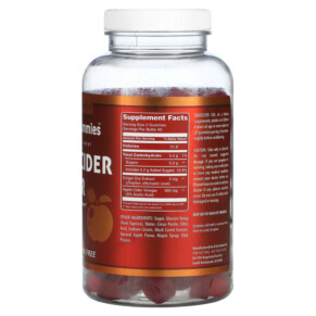 Thành phần vi chất của Amazing Nutrition Amazing Gummies Apple Cider Vinegar Apple 120 Gummies 810180026406