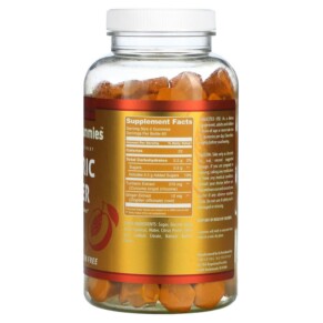 Thành phần vi chất của Amazing Nutrition Amazing Gummies Turmeric & Ginger Apricot 120 Gummies 810180026505