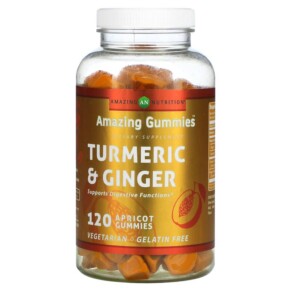 Thực phẩm chức năng Amazing Nutrition Amazing Gummies Turmeric & Ginger Apricot 120 Gummies 810180026505