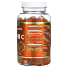 Thành phần vi chất của Amazing Nutrition Amazing Gummies Vitamin C Orange 120 Gummies 810180026482