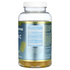 Thành phần vi chất của Amazing Nutrition Amazing Gummies Vitamin C & Zinc Lemon Ice Pop 120 Gummies 810180026413