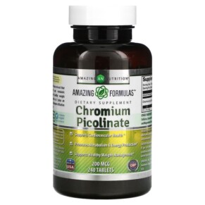 Thực phẩm chức năng Amazing Nutrition Chromium Picolinate 200 mcg 240 Tablets 810180021791