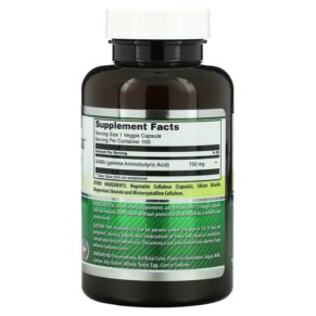 Thành phần vi chất của Amazing Nutrition Gaba 750 mg 100 Veggie Capsules 810180020435