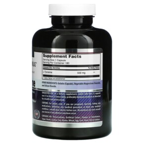 Thành phần vi chất của Amazing Nutrition L-Tyrosine 500 mg 180 Capsules 810180023528