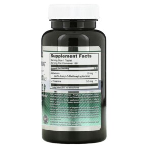 Thành phần vi chất của Amazing Nutrition Melatonin Plus L-Theanine 10 mg 120 Tablets 810180027854