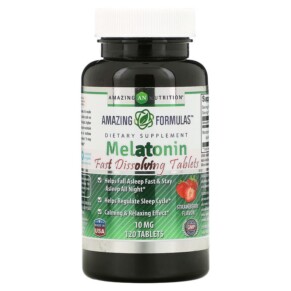 Thực phẩm chức năng Amazing Nutrition Melatonin Strawberry 10 mg 120 Tablets 819209024751