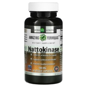 Thực phẩm chức năng Amazing Nutrition Nattokinase 100 mg 90 Veggie Capsules 810180021678