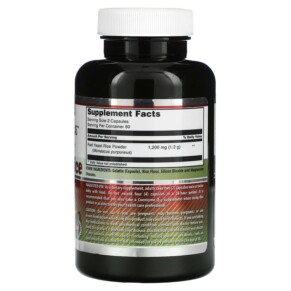 Thành phần vi chất của Amazing Nutrition Red Yeast Rice 600 mg 120 Capsules 810180023085