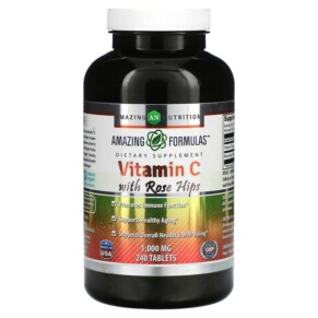 Thực phẩm chức năng Amazing Nutrition Vitamin C with Rose Hips 1.000 mg 240 Tablets 810180023610