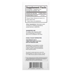 Thành phần vi chất của American Biotech Labs Silver Biotics Daily Immune Support Supplement with SilverSol Technology 32 fl oz (946 ml) 831060001320