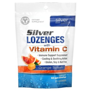 Thực phẩm chức năng American Biotech Labs Silver Biotics Silver Lozenges with Vitamin C Orange Splash 21 Lozenges 3 oz (85 g) 831060006103