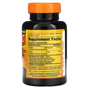 Thành phần vi chất của American Health Ester-C 1.000 mg 90 Vegetarian Tablets 076630169813