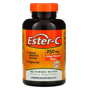 Thực phẩm chức năng American Health Ester-C Orange 250 mg 125 Chewable Wafers 076630170727
