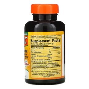 Thành phần vi chất của American Health Ester-C Powder with Citrus Bioflavonoids 4 oz (113.4 g) 076630170505