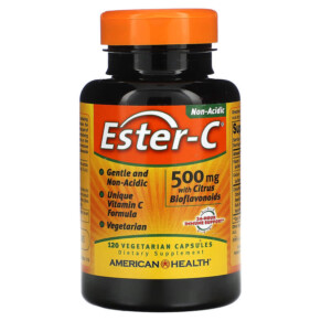Thực phẩm chức năng American Health Ester-C with Citrus Bioflavonoids 500 mg 120 Vegetarian Capsules 076630169660