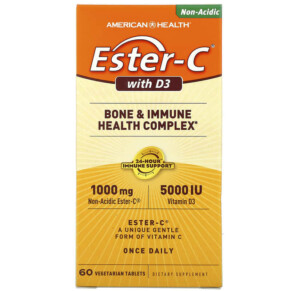 Thực phẩm chức năng American Health Ester-C with D3 60 Vegetarian Tablets 076630347105
