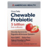 Thực phẩm chức năng American Health Once Daily Chewable Probiotic Natural Strawberry 5 Billion CFU 30 Chewable Tablets 076630300551