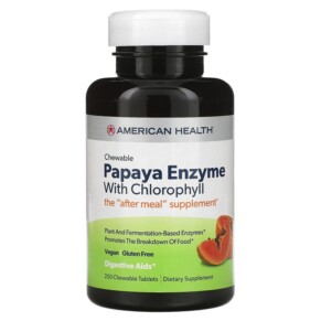 Thực phẩm chức năng American Health Papaya Enzyme with Chlorophyll 250 Chewable Tablets 076630503044