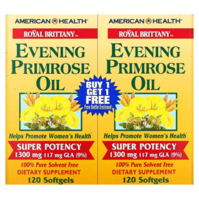 Thực phẩm chức năng American Health Royal Brittany Evening Primrose Oil 1.300 mg 2 Bottles 120 Softgels Each 076630032339